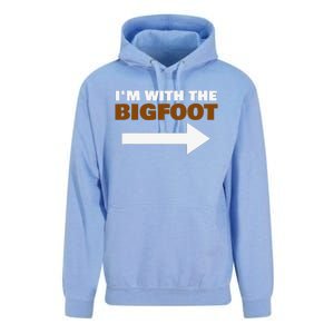 Im With The Bigfoot Fun Matching Halloween Couple Costume Unisex Surf Hoodie