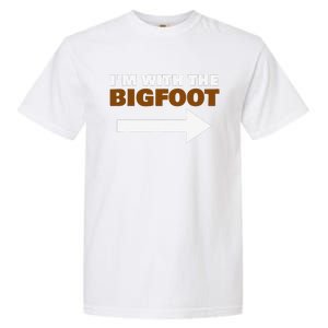 Im With The Bigfoot Fun Matching Halloween Couple Costume Garment-Dyed Heavyweight T-Shirt