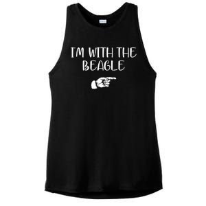 I'm With The BEAGLE Ladies PosiCharge Tri-Blend Wicking Tank