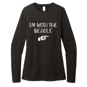 I'm With The BEAGLE Womens CVC Long Sleeve Shirt