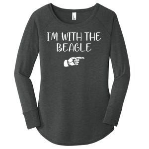 I'm With The BEAGLE Women's Perfect Tri Tunic Long Sleeve Shirt