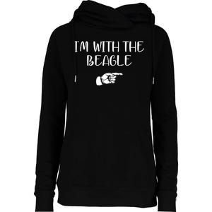 I'm With The BEAGLE Womens Funnel Neck Pullover Hood