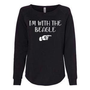 I'm With The BEAGLE Womens California Wash Sweatshirt