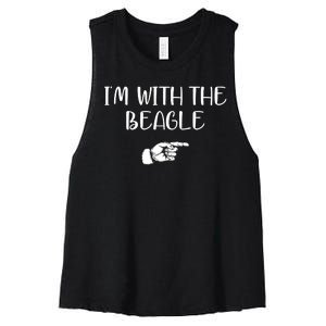 I'm With The BEAGLE Women's Racerback Cropped Tank