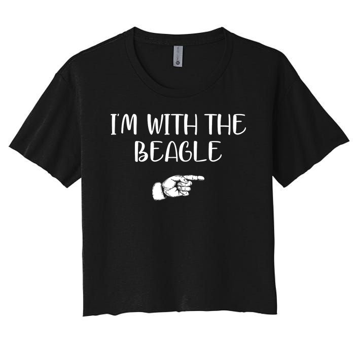 I'm With The BEAGLE Women's Crop Top Tee