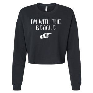 I'm With The BEAGLE Cropped Pullover Crew