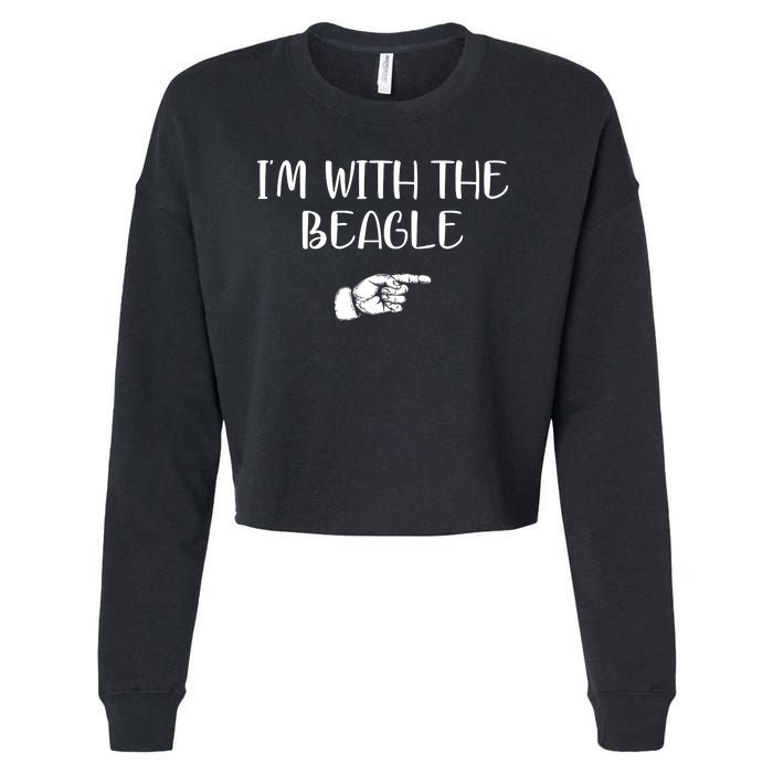 I'm With The BEAGLE Cropped Pullover Crew