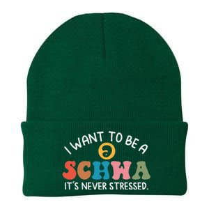 I Want To Be A Schwa ItS Never Stressed Science Of Reading Knit Cap Winter Beanie