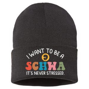 I Want To Be A Schwa ItS Never Stressed Science Of Reading Sustainable Knit Beanie