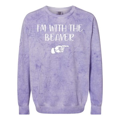 I'm With The BEAVER Colorblast Crewneck Sweatshirt