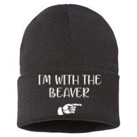 I'm With The BEAVER Sustainable Knit Beanie