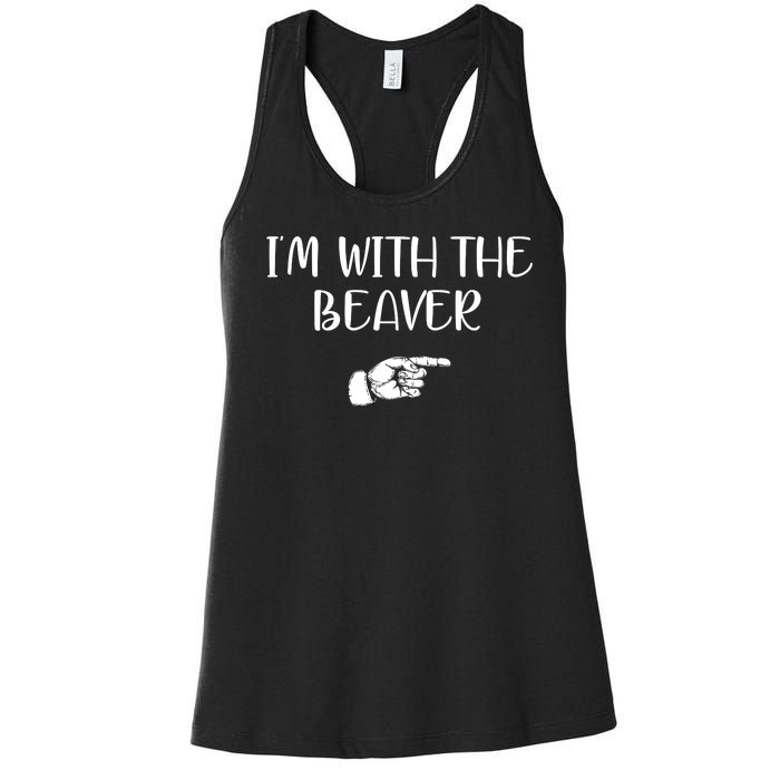 I'm With The BEAVER Women's Racerback Tank