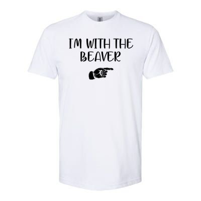 I'm With The BEAVER Softstyle CVC T-Shirt