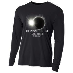 I Was There Total Solar Eclipse Kerrville Texas Cooling Performance Long Sleeve Crew