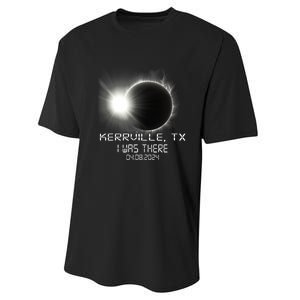 I Was There Total Solar Eclipse Kerrville Texas Performance Sprint T-Shirt