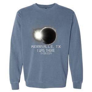 I Was There Total Solar Eclipse Kerrville Texas Garment-Dyed Sweatshirt