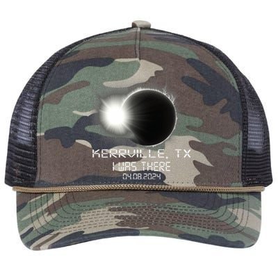 I Was There Total Solar Eclipse Kerrville Texas Retro Rope Trucker Hat Cap