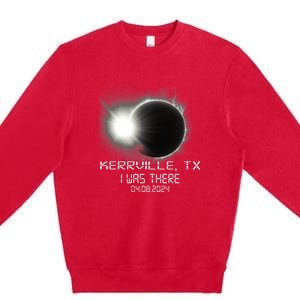 I Was There Total Solar Eclipse Kerrville Texas Premium Crewneck Sweatshirt