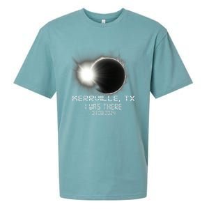 I Was There Total Solar Eclipse Kerrville Texas Sueded Cloud Jersey T-Shirt