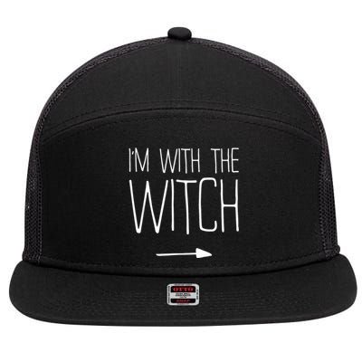 Im With The Witch Adult Women Costume 7 Panel Mesh Trucker Snapback Hat