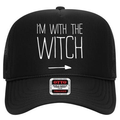 Im With The Witch Adult Women Costume High Crown Mesh Back Trucker Hat