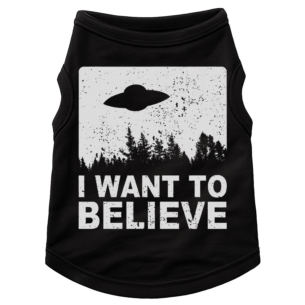 I Want To Believe I Aliens Ufo Area 51 Roswell Doggie Tank