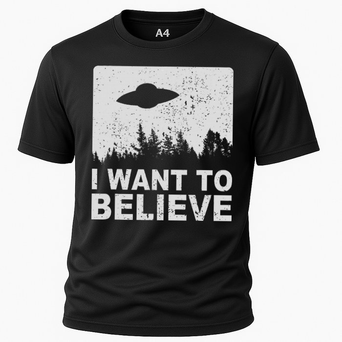 I Want To Believe I Aliens Ufo Area 51 Roswell Cooling Performance Crew T-Shirt