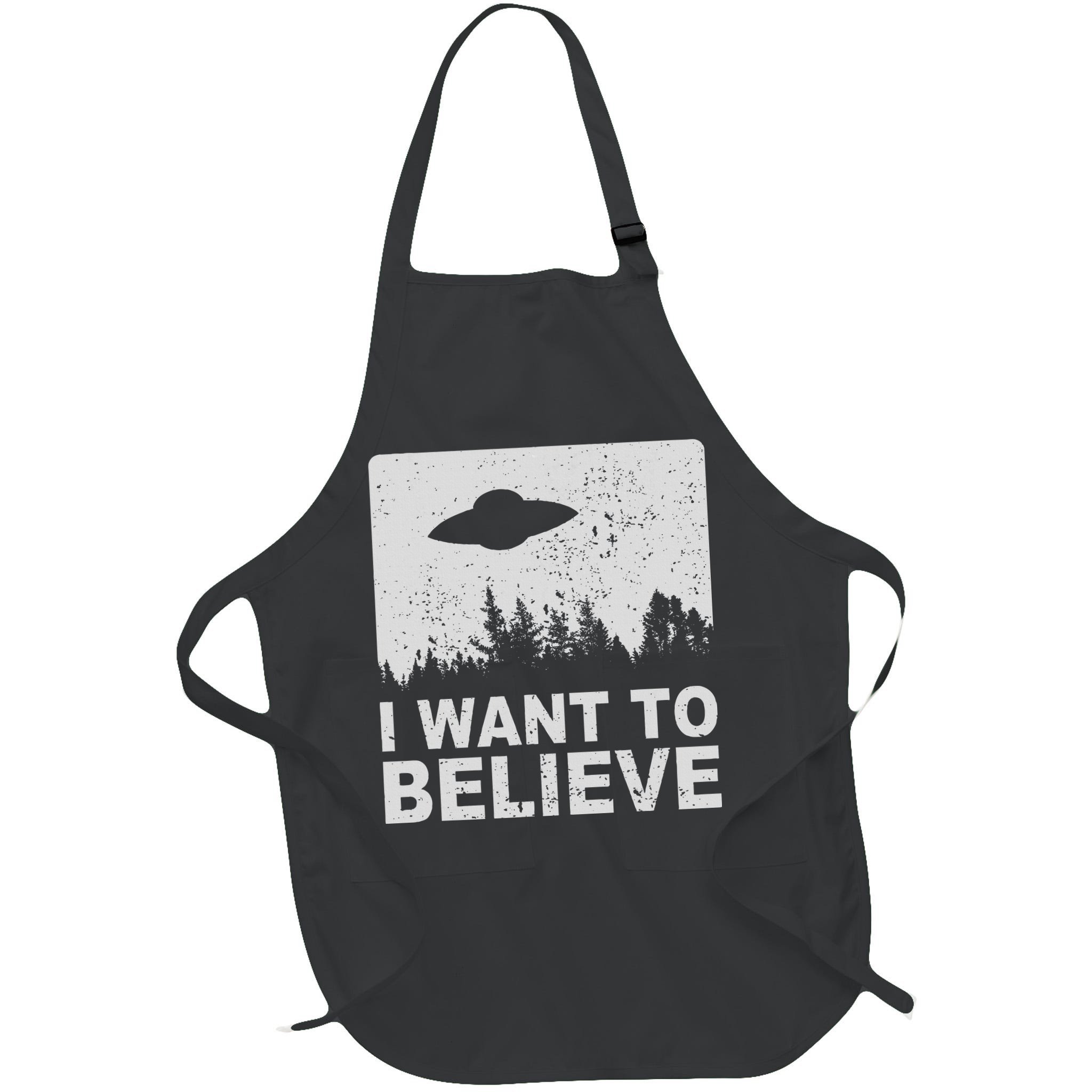 I Want To Believe I Aliens Ufo Area 51 Roswell Apron