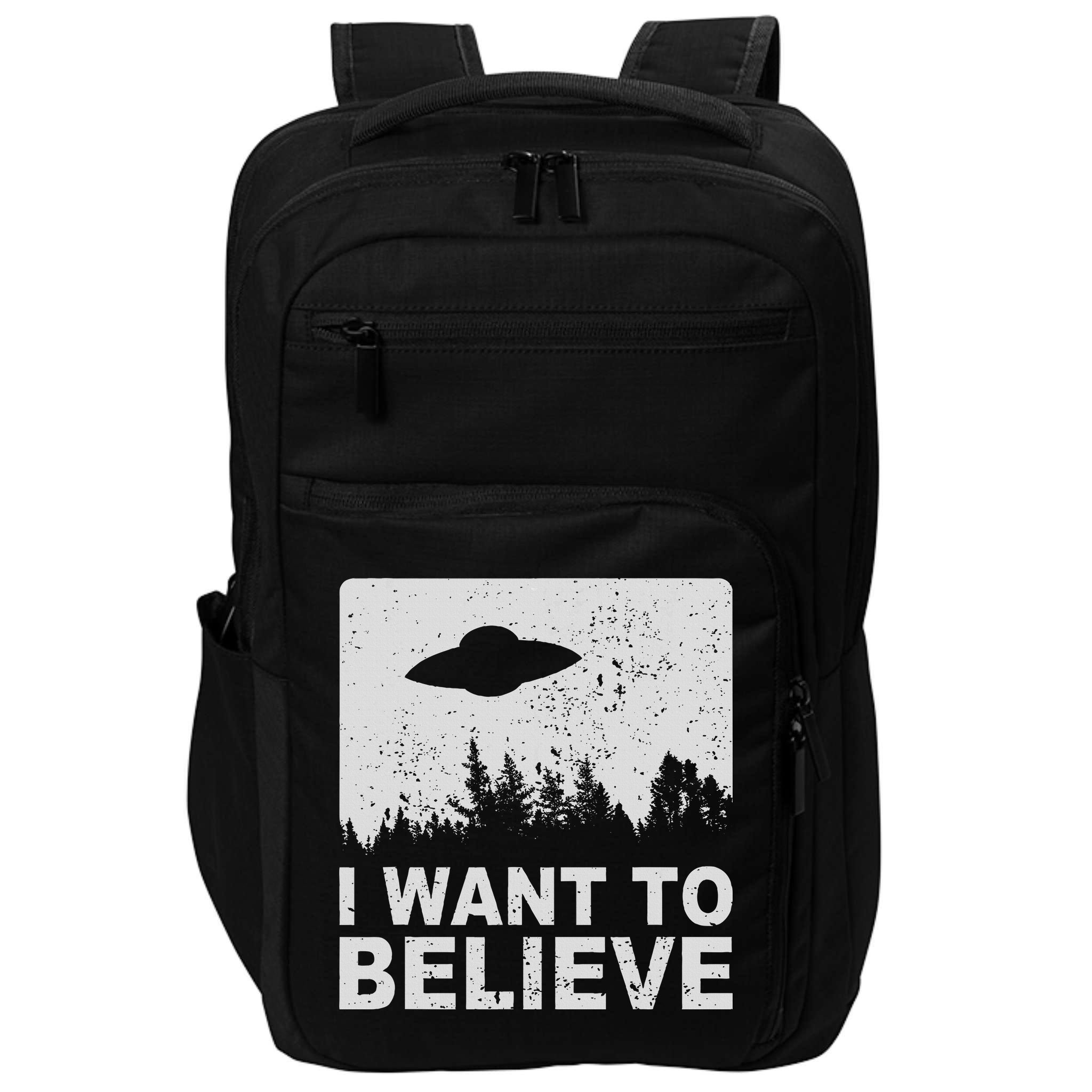 I Want To Believe I Aliens Ufo Area 51 Roswell Impact Tech Backpack