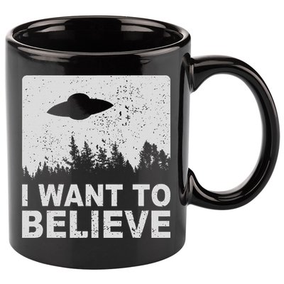 I Want To Believe I Aliens Ufo Area 51 Roswell 11oz C Handle Ceramic Mug