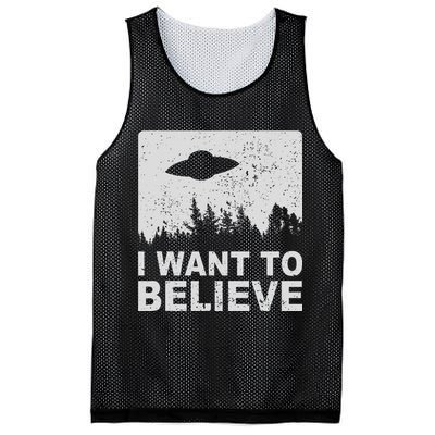 I Want To Believe I Aliens Ufo Area 51 Roswell Mesh Reversible Basketball Jersey Tank