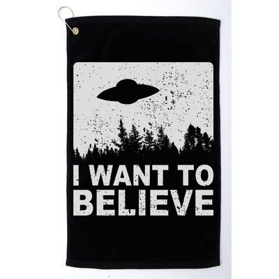 I Want To Believe I Aliens Ufo Area 51 Roswell Golf Towel