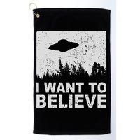 I Want To Believe I Aliens Ufo Area 51 Roswell Golf Towel