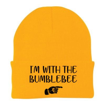 I'm With The Bumblebee Knit Cap Winter Beanie