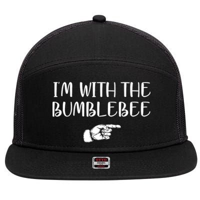 I'm With The Bumblebee 7 Panel Mesh Trucker Snapback Hat