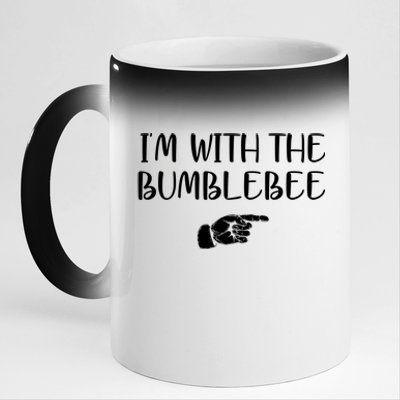 I'm With The Bumblebee 11oz Black Color Changing Mug