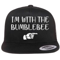 I'm With The Bumblebee Flat Bill Trucker Hat