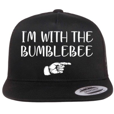 I'm With The Bumblebee Flat Bill Trucker Hat