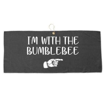 I'm With The Bumblebee Large Microfiber Waffle Golf Towel