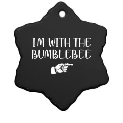 I'm With The Bumblebee Ceramic Star Ornament