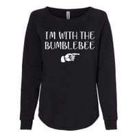 I'm With The Bumblebee Womens California Wash Sweatshirt