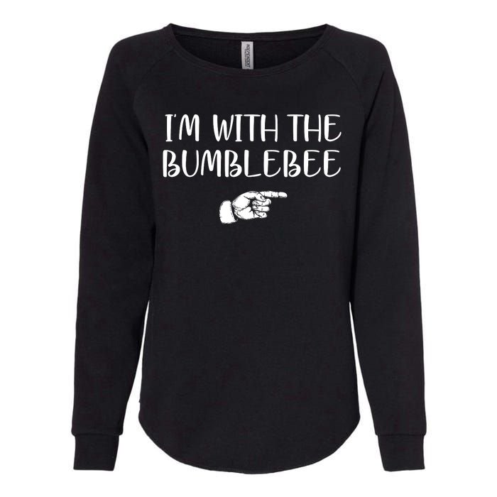 I'm With The Bumblebee Womens California Wash Sweatshirt