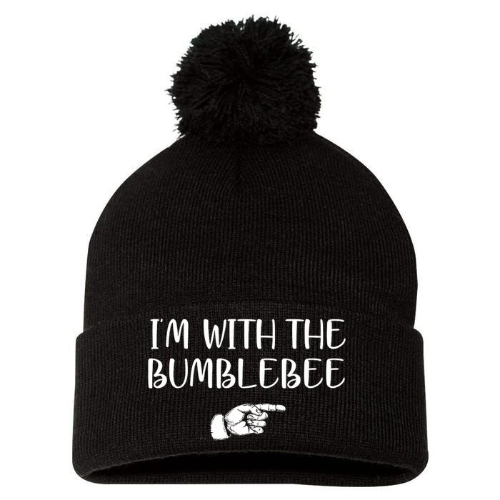 I'm With The Bumblebee Pom Pom 12in Knit Beanie