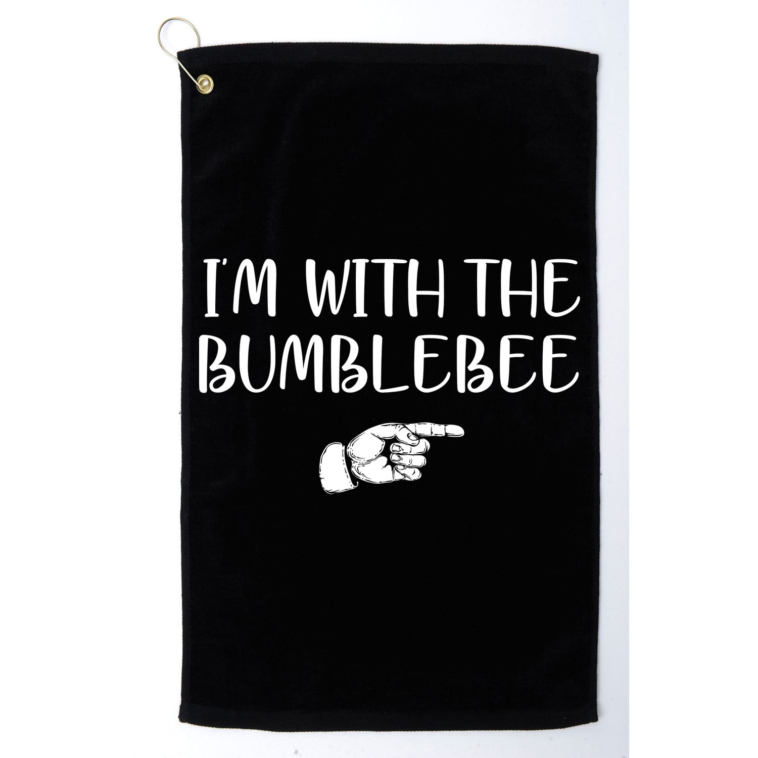 I'm With The Bumblebee Golf Towel