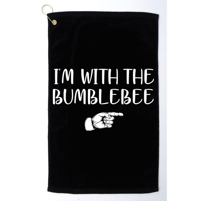 I'm With The Bumblebee Golf Towel