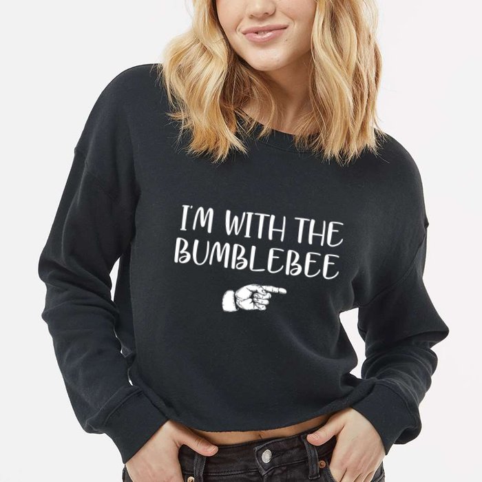 I'm With The Bumblebee Cropped Pullover Crew