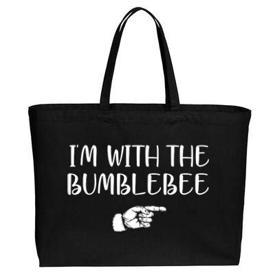 I'm With The Bumblebee Cotton Canvas Jumbo Tote