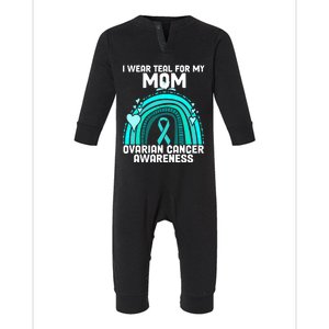 I Wear Teal For My Mom Ovarian Cancer Awareness Gift Infant Fleece One Piece