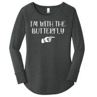 I'm With The Butterfly Women's Perfect Tri Tunic Long Sleeve Shirt