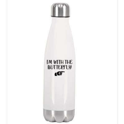 I'm With The Butterfly Stainless Steel Insulated Water Bottle